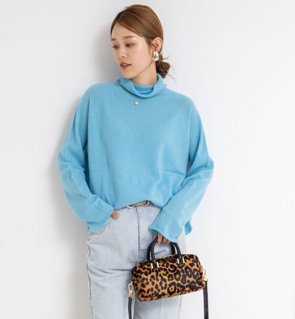 Rie Miller「【WEB&一部店舗限定】PUREカシミヤタートルネックニット」|ニット・セーター|