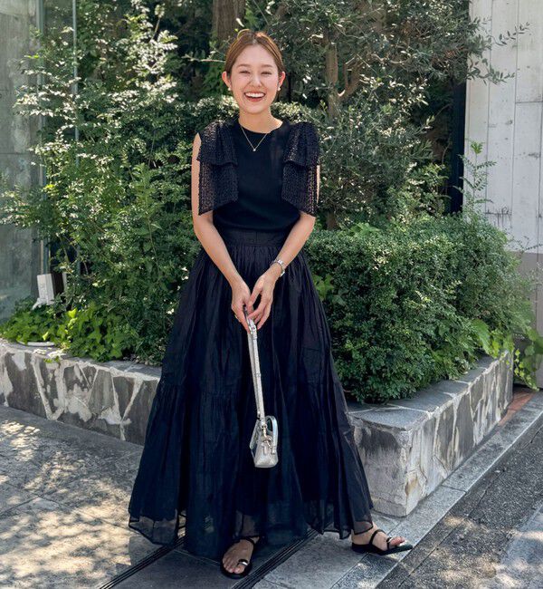 NOLLEY'S「【MARILYN MOON/マリリーンムーン】ウォッシャブルシアースターチコットンギャザースカート」|フレア|