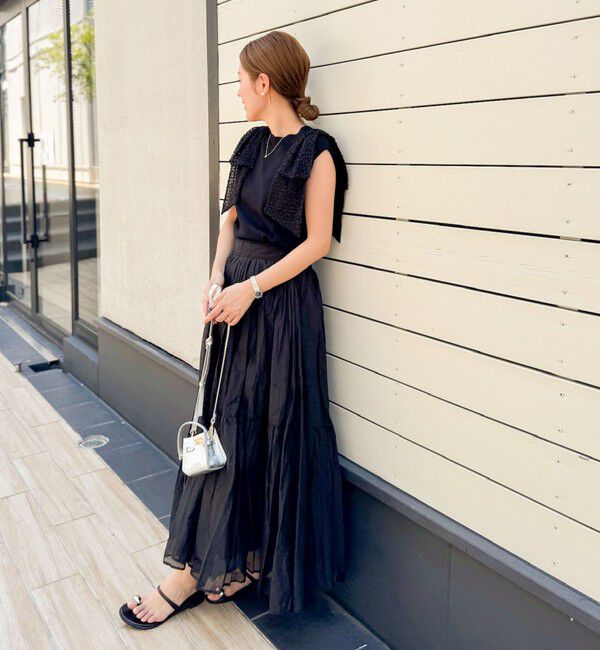 NOLLEY'S「【MARILYN MOON/マリリーンムーン】ウォッシャブルシアースターチコットンギャザースカート」|フレア|