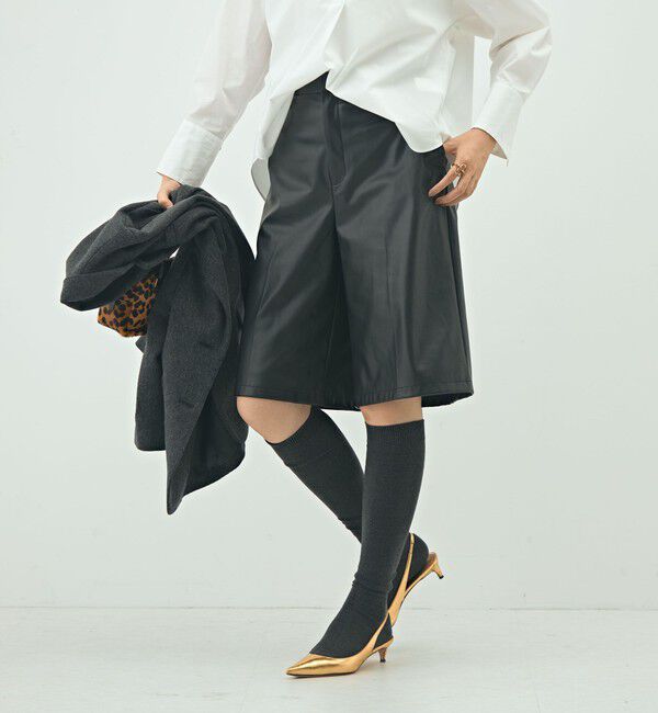 NOLLEY'S sophi「《セットアップ対応》ウォッシャブルフェイクレザーハーフパンツ」|その他|