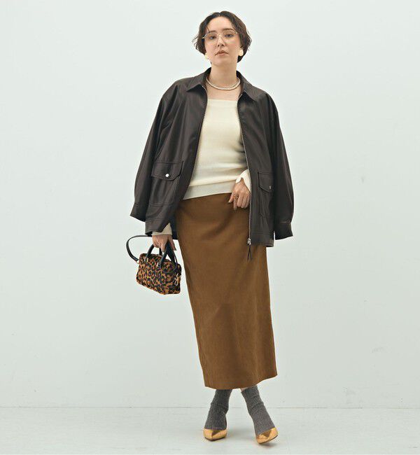 NOLLEY'S sophi「《セットアップ対応》ウォッシャブルフェイクレザーブルゾン」|ブルゾン・スタジャン|