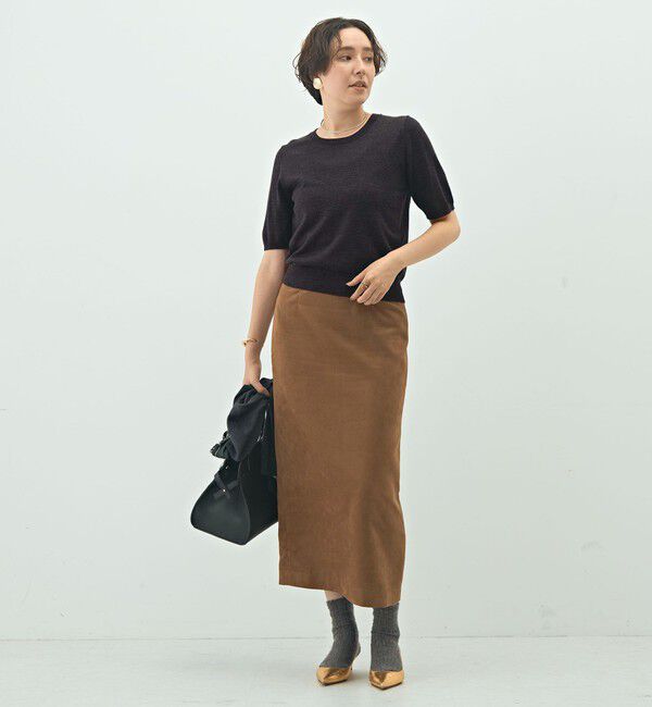 NOLLEY'S sophi「《アンサンブル対応》《手洗い可能》ウール100％5分袖プルオーバーニット」|ニット・セーター|