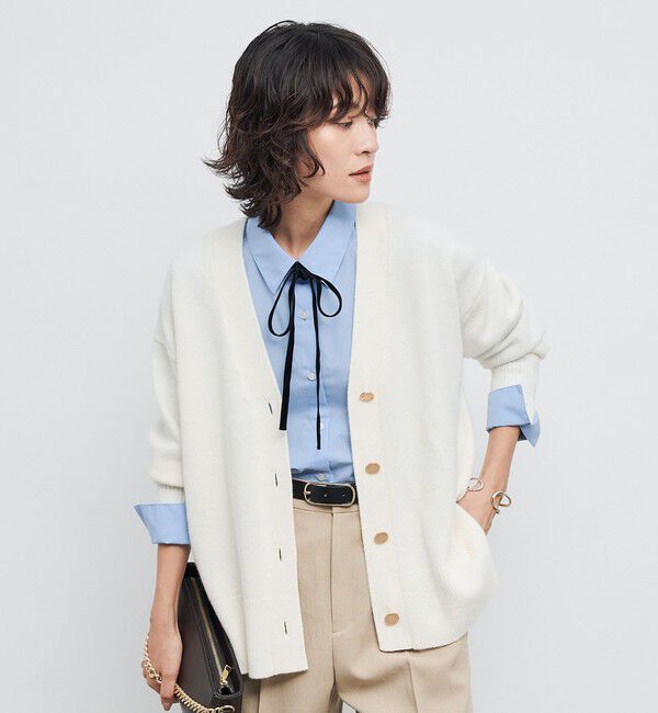 NOLLEY'S「5GノアリスゆったりVネックカーディガン」|カーディガン|