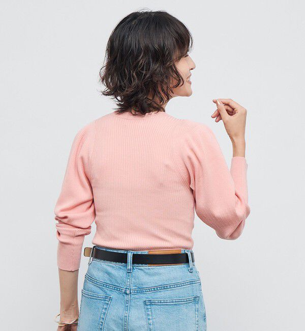 NOLLEY'S「《手洗い可能》リブパフスリーブプルオーバーニット」|ニット・セーター|