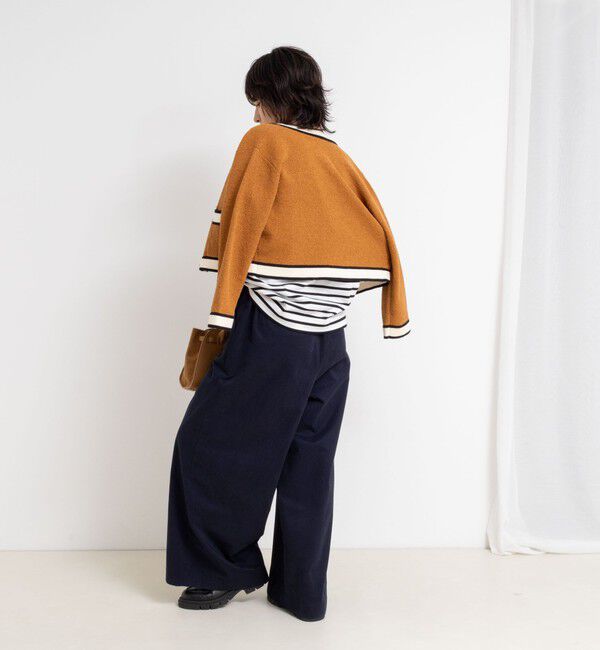 NOLLEY'S「nolnolウォッシャブルMVSシルケットボーダーT」|Tシャツ・カットソー|