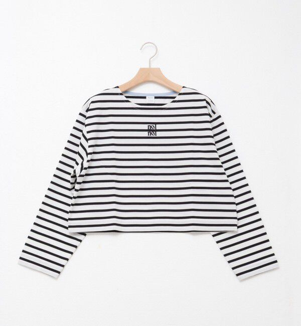 NOLLEY'S「nolnol ウォッシャブルMVSシルケットボーダーショートT」|Tシャツ・カットソー|