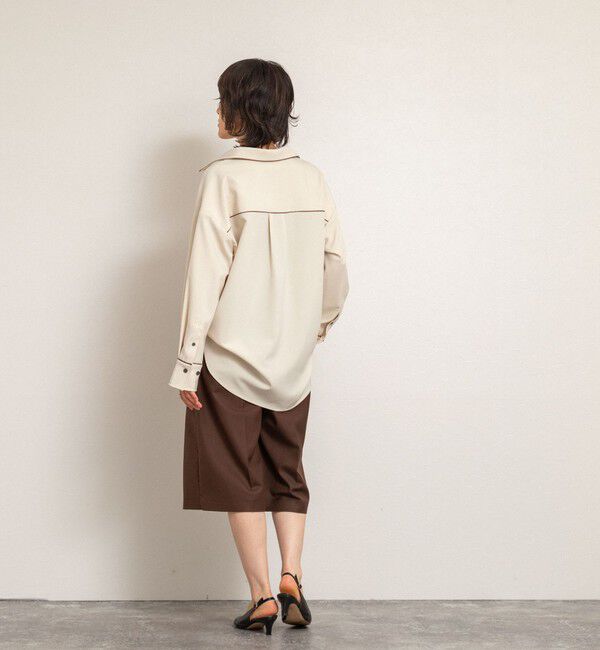 MAQWEL「【MAQWEL/マクウェル】パイピングシャツ」|シャツ・ブラウス|