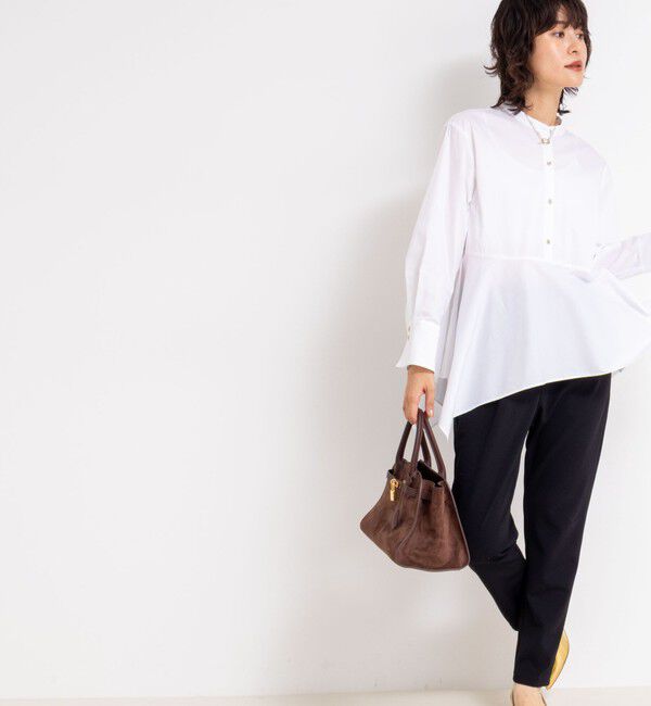 NOLLEY'S sophi「ウォッシャブルハンカチーフヘムシャツ」|シャツ・ブラウス|