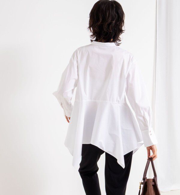 NOLLEY'S sophi「ウォッシャブルハンカチーフヘムシャツ」|シャツ・ブラウス|