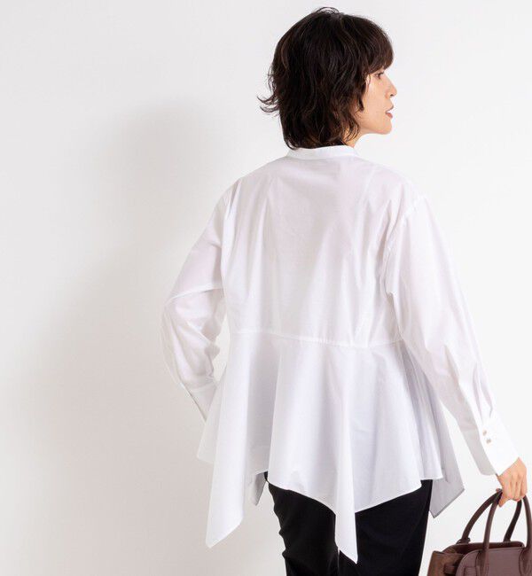 NOLLEY'S sophi「ウォッシャブルハンカチーフヘムシャツ」|シャツ・ブラウス|