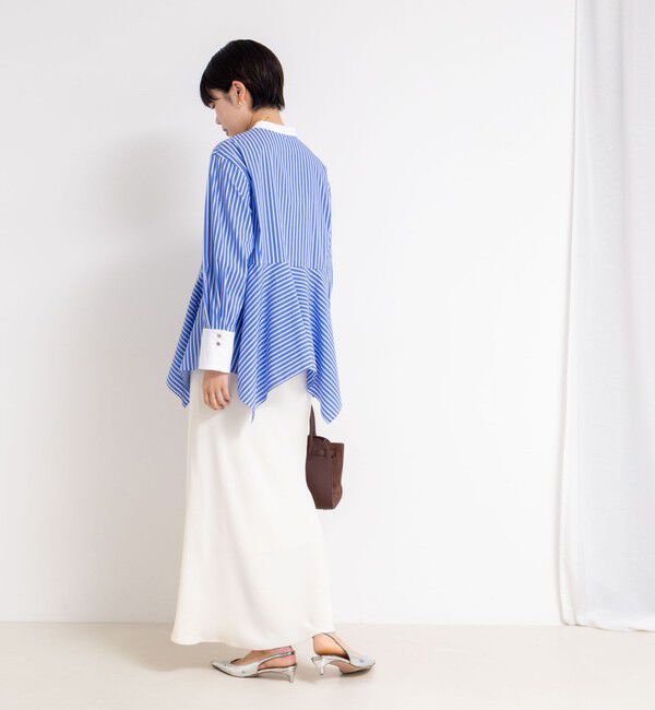 NOLLEY'S sophi「ウォッシャブルハンカチーフヘムシャツ」|シャツ・ブラウス|