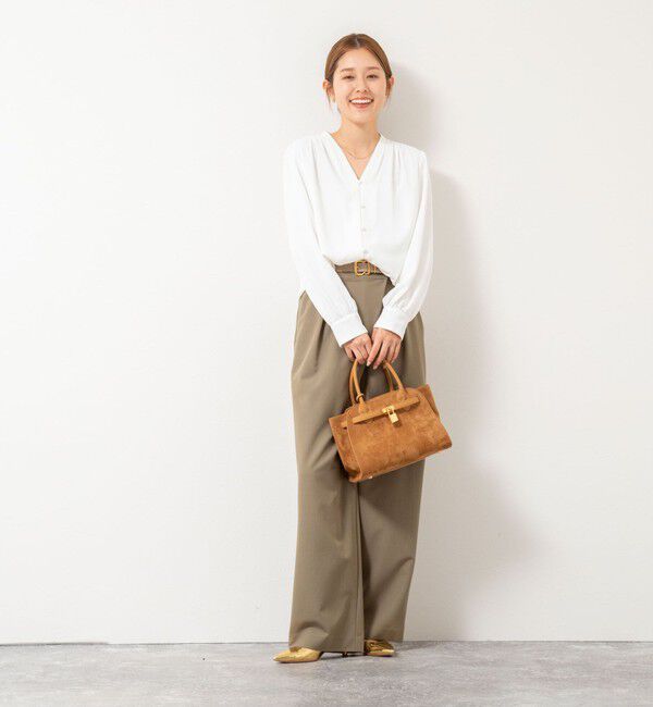 NOLLEY'S sophi「ウォッシャブルジョーゼットVネックブラウス」|シャツ・ブラウス|