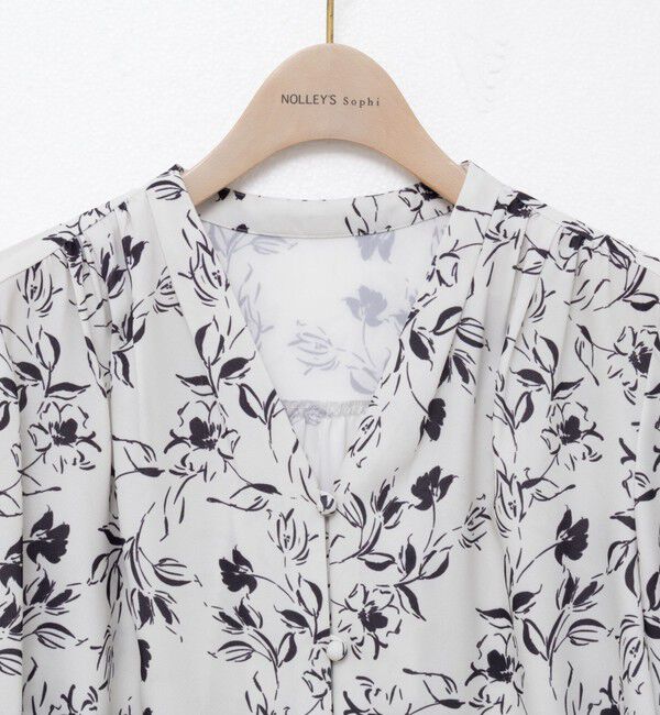 NOLLEY'S sophi「ウォッシャブルジョーゼットVネックブラウス」|シャツ・ブラウス|