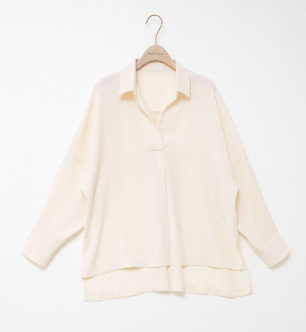 NOLLEY'S sophi「《morisachiシリーズとセットアップ対応》ウォッシャブルダブルサテンスキッパーブラウス」|シャツ・ブラウス|