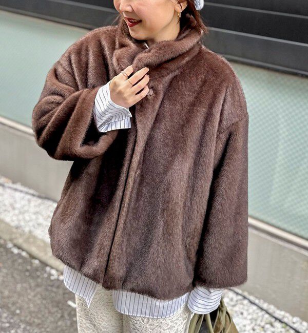 NOLLEY'S sophi「ECOPELフェイクファーショートコート」|その他|