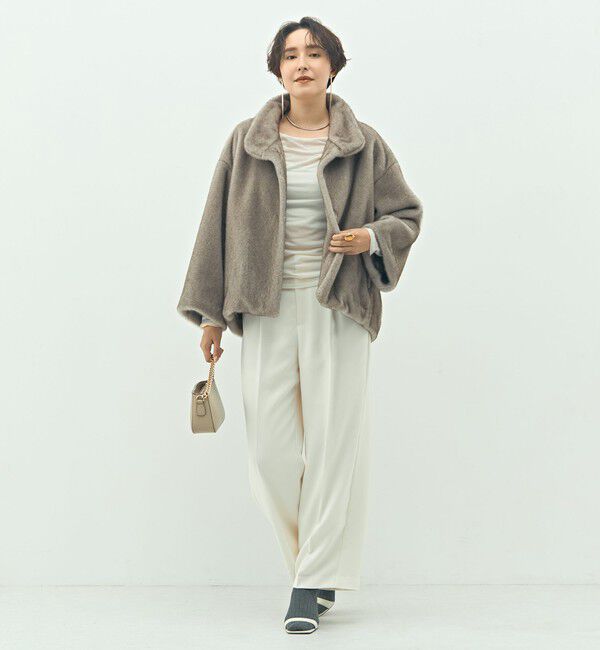 NOLLEY'S sophi「ECOPELフェイクファーショートコート」|その他|