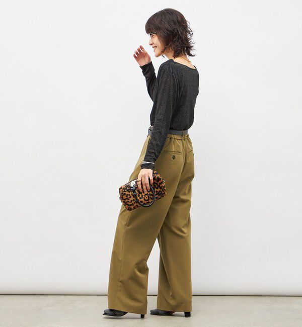 NOLLEY'S sophi「ウォッシャブルカシミヤシルクシアーラメドレープロンT」|Tシャツ・カットソー|