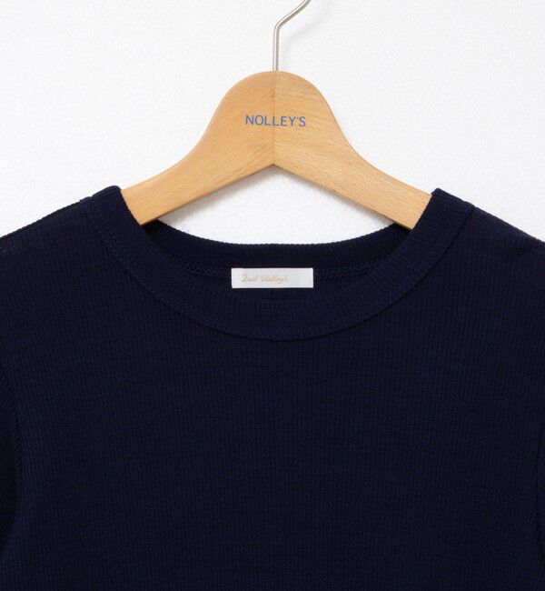 NOLLEY'S「MY STANDARD ウォッシャブルリブクルーネックロンT」|Tシャツ・カットソー|