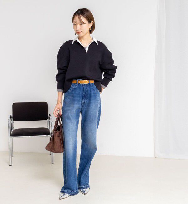 NOLLEY'S sophi「《セットアップ対応》ウォッシャブルポロ衿ダンボールカットソープルオーバー」|Tシャツ・カットソー|