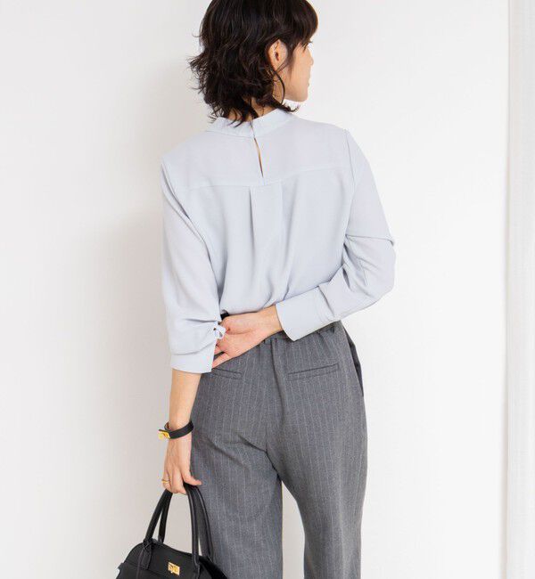 NOLLEY'S sophi「ウォッシャブルストレッチバックサテンボウタイブラウス」|シャツ・ブラウス|