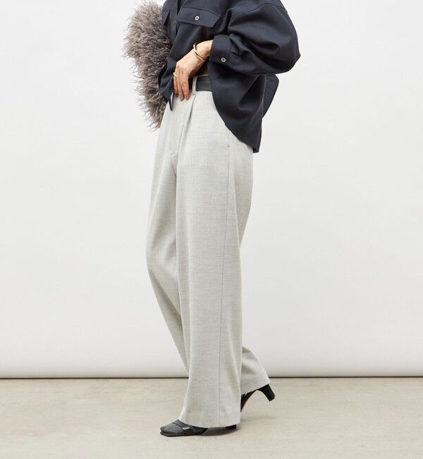 NOLLEY'S sophi「ウォッシャブル両面起毛ヘリンボーン/ストライプセミワイドパンツ」|その他|
