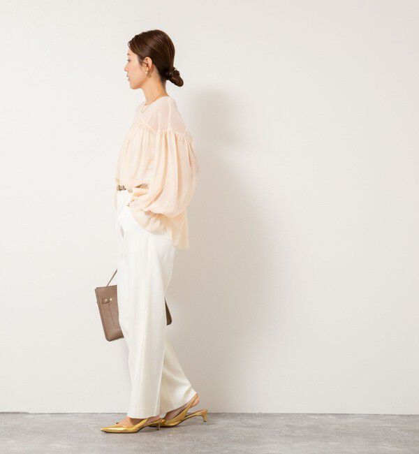 NOLLEY'S「ウォッシャブル楊柳ギャザーブラウス」|シャツ・ブラウス|