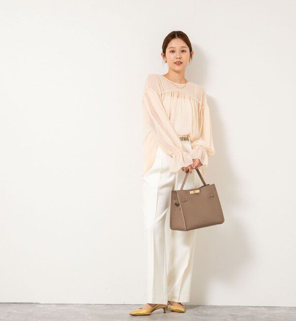 NOLLEY'S「ウォッシャブル楊柳ギャザーブラウス」|シャツ・ブラウス|