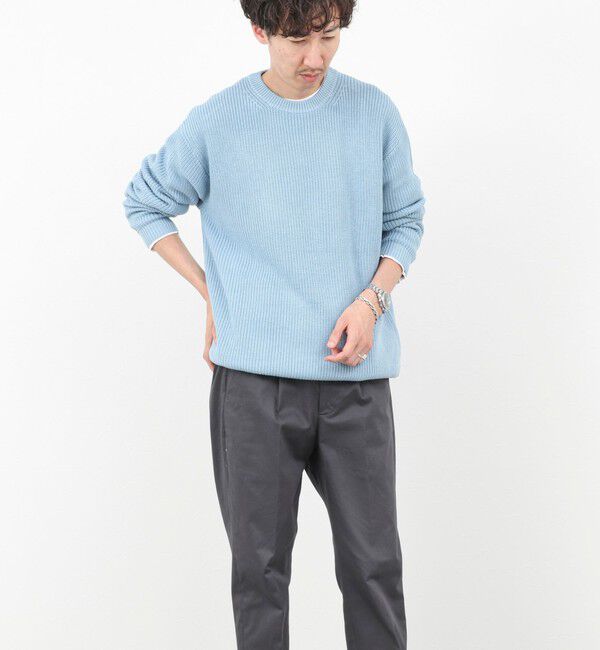 NOLLEY'S goodman「《2点セット》ウォッシャブル/抗菌加工 片畦7Gプルオーバー(ロンT付) 25AW」|ニット・セーター|