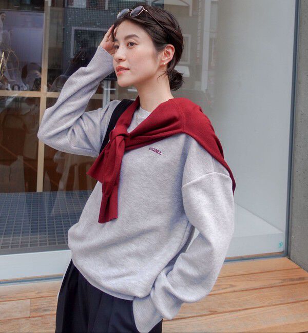 MAQWEL「【MAQWEL/マクウェル】スウェットライクニット」|ニット・セーター|ミディアムグレー