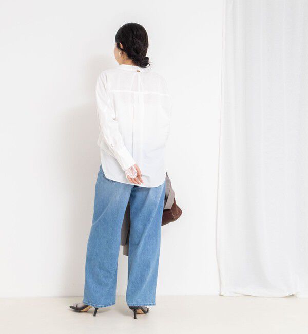 NOLLEY'S sophi「ウォッシャブルタイプライターVネック2WAYシャツ」|シャツ・ブラウス|