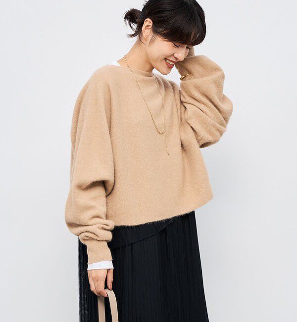 NOLLEY'S「《手洗い可能》ウォッシャブルヘアリーショート丈プルオーバー」|ニット・セーター|