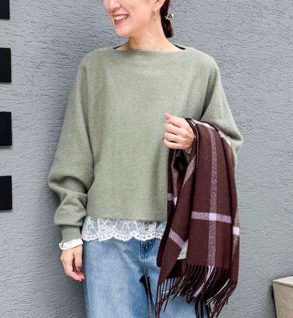 NOLLEY'S「《手洗い可能》ウォッシャブルヘアリーショート丈プルオーバー」|ニット・セーター|