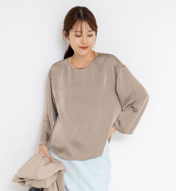 NOLLEY'S sophi「ウォッシャブル2WAYサテンブラウス」|シャツ・ブラウス|