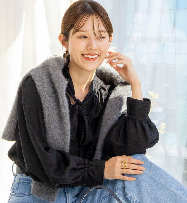 NOLLEY'S「ウォッシャブルシアーボウタイ2WAYブラウス」|シャツ・ブラウス|