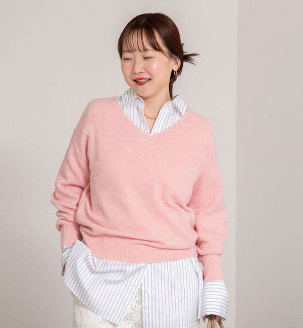 NOLLEY'S sophi「《手洗い可能》アルパカ混Vネックプルオーバー」|ニット・セーター|
