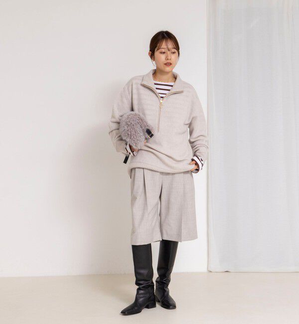 Rie Miller「《手洗い可能》ハーフZIPプルオーバー」|ニット・セーター|