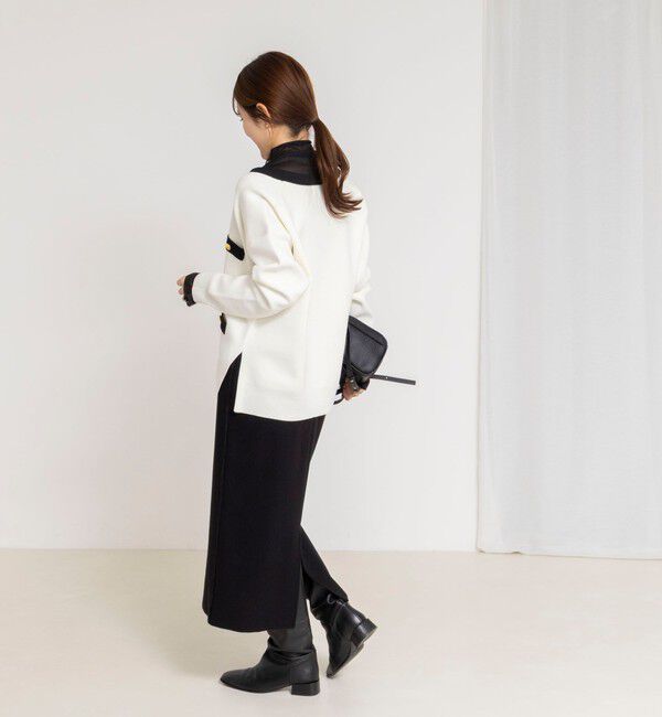 NOLLEY'S「《手洗い可能》スムース配色Vネックカーディガン」|カーディガン|