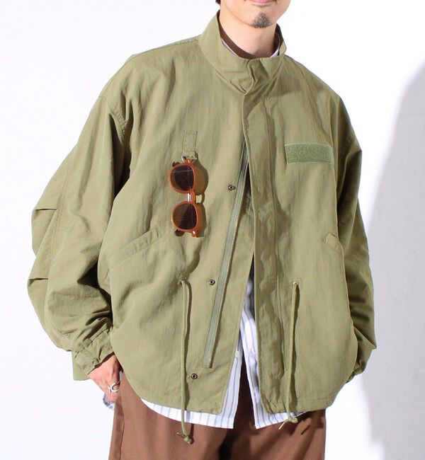 GLOSTER「【GLOSTER/グロスター】ミリタリーテイスト ショート丈モッズブルゾン 裏メッシュ」|ブルゾン・スタジャン|オリーブ