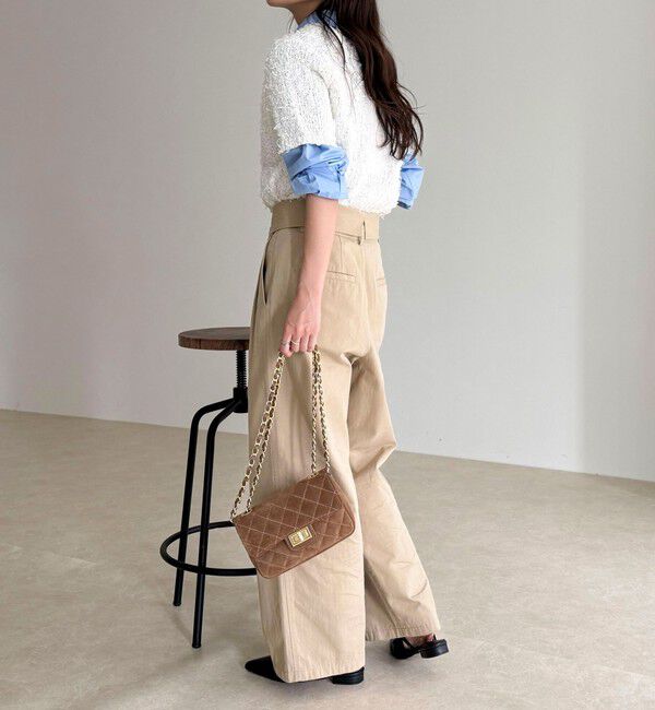 fredy emue「チュールテープ半袖ニットプルオーバー」|ニット・セーター|