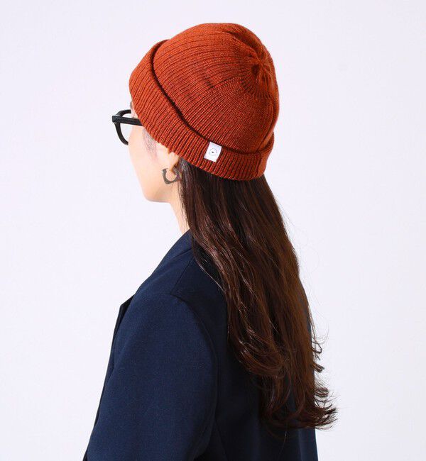 GLOSTER「【UNISEX】halo commodity 別注 ハーフディライトワッチ」|ニット帽|テラコッタ