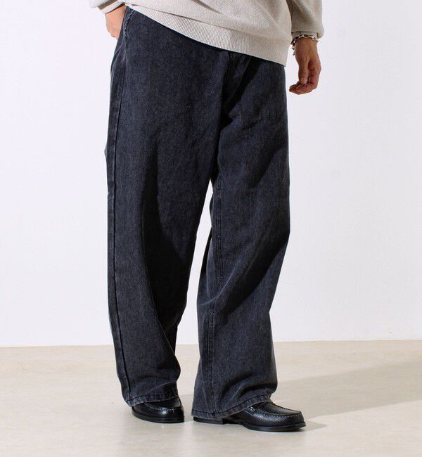 GLOSTER「【ワイド好き必見】ダック地 ワイドシルエットパンツ」|チノ|