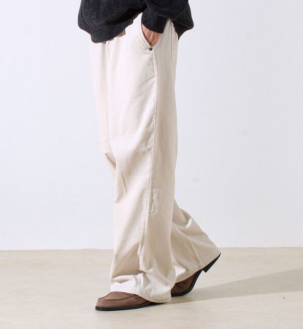 GLOSTER「【セットアップ対応】【GEVACO】コーデュロイ イージーワイドパンツ」|チノ|