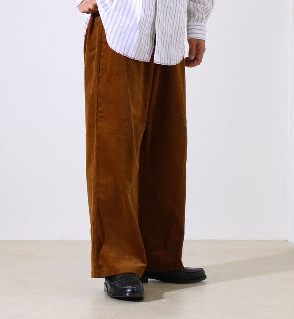 GLOSTER「【セットアップ対応】【GEVACO】コーデュロイ イージーワイドパンツ」|チノ|