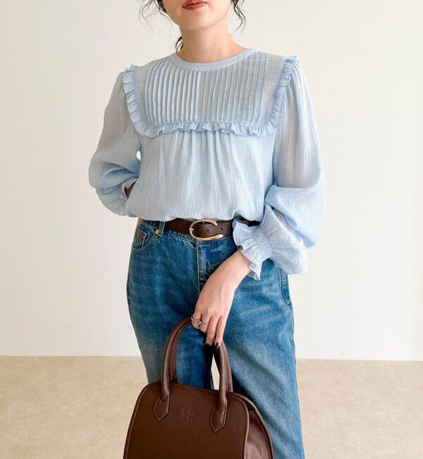 fredy emue「ピンタックギャザーブラウス」|シャツ・ブラウス|