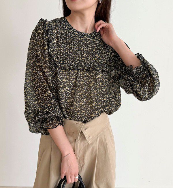 fredy emue「ピンタックギャザーブラウス」|シャツ・ブラウス|