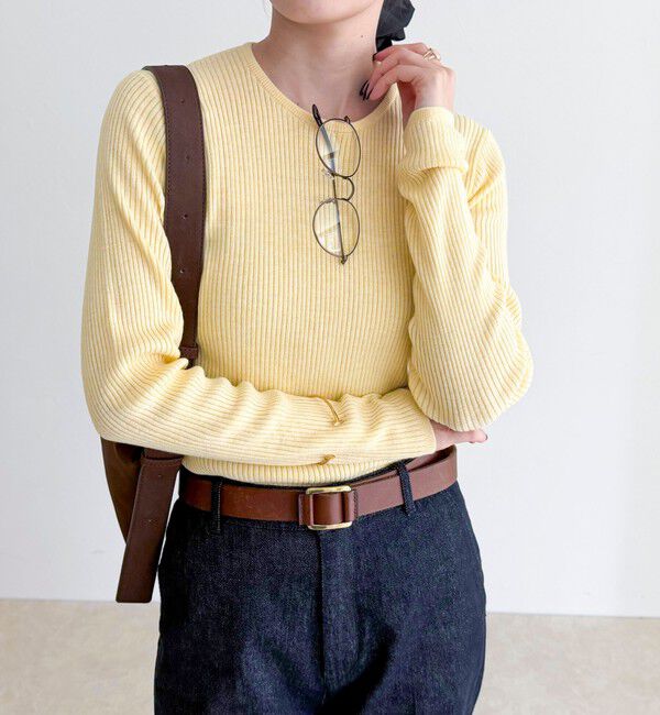 fredy emue「ウール混ベーシックリブニットプルオーバー」|ニット・セーター|