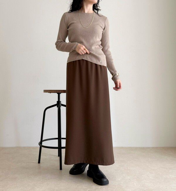 fredy emue「ウール混ベーシックリブニットプルオーバー」|ニット・セーター|
