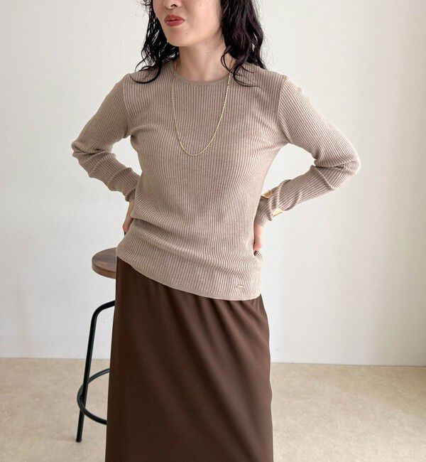 fredy emue「ウール混ベーシックリブニットプルオーバー」|ニット・セーター|