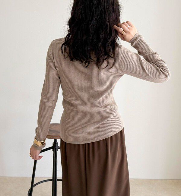 fredy emue「ウール混ベーシックリブニットプルオーバー」|ニット・セーター|