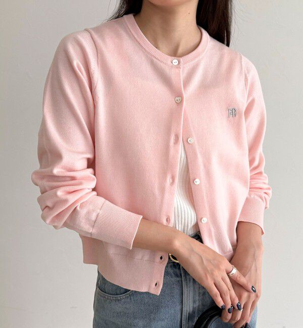 fredy emue「FR刺繍ベーシックカーディガン」|カーディガン|ベビーピンク